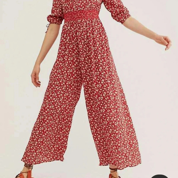 NWT Free People Stella red jumpsuit by Saint Helena size S - Picture 5 of 7